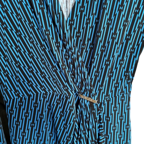 MICHAEL Michael Kors | Women's Blue Design Wrap Dress - Picture 4 of 10